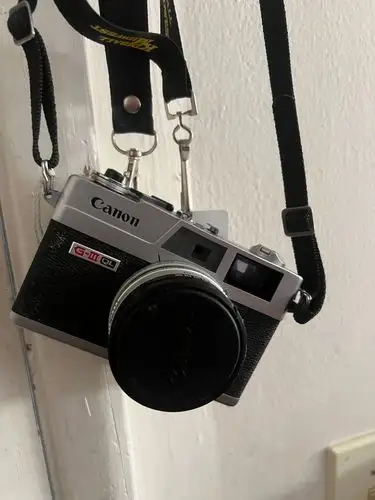 Classic Canon, poised for timeless captures.